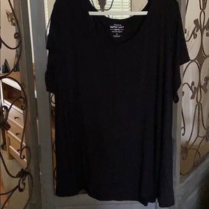 Torrid size 6 black short sleeve tee. NWOT